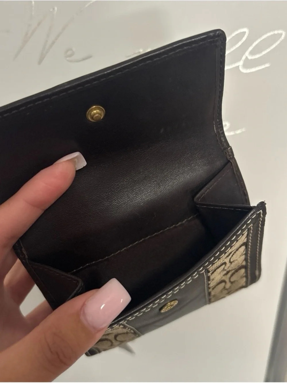 Coach Wallet Brown Gold
